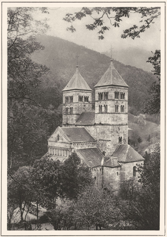 HAUT-RHIN. L'Abbaye de Murbach 1929 old vintage print picture